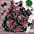 VESTIDO PIPA BY KYLY PRETO FLORES ROSA TAM 1 AO 8 - Imagem 2
