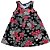 VESTIDO PIPA BY KYLY PRETO FLORES ROSA TAM 1 AO 8 - Imagem 3