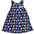 VESTIDO PIPA BY KYLY AZUL SOL E FLORES COLORIDOS TAM 1 AO 8 - Imagem 1