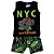 CONJ MASC REGATA PIPA BY KYLY NYC SKATEBOARD PRETO - Imagem 1