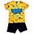 CONJ MASC CAMISETA PIPA BY KYLY HAWAI AMARELO QUEIMADO - Imagem 1