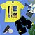 CONJ MASC CAMISETA PIPA BY KYLY SURF AMARELO - Imagem 2