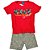 CONJ MASC CAMISETA PIPA BY KYLY WAVE VERMELHO - Imagem 1