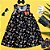 VESTIDO PIPA BY KYLY PRETO FLORAL COM LAÇO LARANJA - Imagem 2