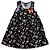 VESTIDO PIPA BY KYLY PRETO FLORAL COM LAÇO LARANJA - Imagem 1