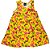 VESTIDO PIPA BY KYLY AMARELO FLORAL COM LAÇO ROSA - Imagem 3