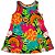 VESTIDO PIPA BY KYLY FLORESTA E FRUTAS COM LAÇO ROSA - Imagem 4