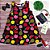 VESTIDO PIPA BY KYLY AZUL FRUTAS COM LAÇO VERMELHO - Imagem 2