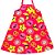 VESTIDO PIPA BY KYLY DE ALCINHA ROSA NEON ESTRELA E FRUTAS - Imagem 1