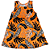 VESTIDO PIPA BY KYLY LARANJA NEON FOLHAS TAM 1 AO 8 - Imagem 3