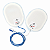 Pás de Choque Adesivas Adulto Conector Azul e Branco CMOS Drake para DEA Life 400 Futura e VIVO - Imagem 2