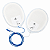 Pás de Choque Adesivas Infantil Conector Azul e Branco CMOS Drake Ref. LT 87567 - Imagem 2