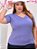 T-shirt Gola V Plus Size Algodão Vivace - Imagem 1