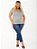 T-shirt Gola V Plus Size Viscolaycra Mescla - Imagem 3