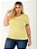 T-shirt Gola V Plus Size Viscolaycra Amarelo Especial - Imagem 1