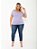 T-shirt Gola V Plus Size Viscolaycra Lavanda - Imagem 3