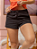 Short Feminino Moletom Preto - Imagem 1