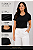 T Shirt Gola Redonda Lisa Preto - Imagem 4