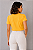 T Shirt Gola Redonda Lisa Amarelo Ouro - Imagem 2