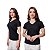 T Shirt Gola V Algodão Preto - Imagem 5