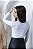 Blusa Cacharrel Manga Cumprida Branco Viscolaycra - Imagem 2