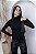 Blusa Cacharrel Manga Cumprida Preto Viscolaycra - Imagem 1