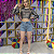 Short Jeans com Strass - Imagem 1