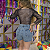 Short Jeans com Strass - Imagem 4