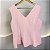 Blusa Elegance com Decote V e Detalhe Drapeado - Imagem 3
