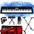 Kit Teclado Casio CTK3500 Musical 5/8 Vermelho Com Banqueta - Imagem 1
