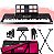 Kit Teclado Casio CTX800 USB Musical 5/8 Rosa Com Banqueta - Imagem 1