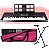 Kit Teclado Casio CT-X800 5/8 USB Com Capa Rosa e Estante - Imagem 1
