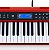 Kit Teclado Musical Digital Kobe KB-300 5/8 61 Teclas Sensíveis ao Toque com Pedal Sustain e Capa Vermelha - Imagem 3