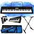 Kit Teclado Musical Casio CTK-3500 5/8 61 Teclas Completo Com Capa Azul - Imagem 1