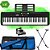 Kit Teclado Casio Tone CT-S195 BK Musical 61 Teclas Completo Azul - Imagem 1