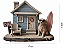 Porta-Chaves Casa de Praia com Cachorro e Prancha – Decorativo 3D – 17x14 cm - Imagem 4