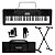 Kit Teclado Casio Iniciantes CTK-3500 Teclas Sensíveis Completo Com Capa preta e suporte - Imagem 1