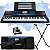 Kit Teclado Casio MZ-X500 Arranjador Profissional USB 5/8 Com Suporte e Capa Preta - Imagem 1