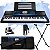 Kit Teclado Casio MZ-X500 Arranjador Profissional 5/8 Azul Completo Com Pedal Sustain - Imagem 1