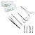 Kit Sutura Simples Aço Inoxidável P/ Estudante Porta Agulha + Pinça Anatomica Serrilha + Tesoura + Cabo Bisturi + Fios Sutura + Lamina - Imagem 1
