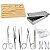 Kit Sutura Completo 14 itens Aço Inox ( Estojo Perfurado - Simulador de Pele, Tesoura , Porta Agulha, Pinça e Cabo Bisturi - Fio - Lâmina - Imagem 1