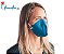 Máscara Respirador Descartável Dobrável sem Válvula N95 / PFF2 Azul - Protecfase CA. 43.740 - Imagem 1