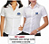 Kit 10 Camisetes branca feminina manga curta com logo bordado - Imagem 1