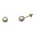 Brinco bola Perola de ouro 18k 6mm tarraxa rosca - Imagem 1
