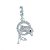 Berloque golfinho zirconia pulseira life Charms - Prata 925 - Imagem 1