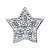 Berloque de prata Estrela com pedras charms life - Prata 925 - Imagem 1