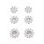 Brinco Prata 925 trio flor com zirconia cravada joias prata - Imagem 1
