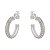 Brinco prata 925 Argola com zirconia cravada 17mm joias - Imagem 1