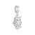 Berloque prata 925 coruja com zirconia cravada life charms - Imagem 1
