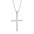 Colar de prata feminina com pingente cruz com micro zirconia - Imagem 1